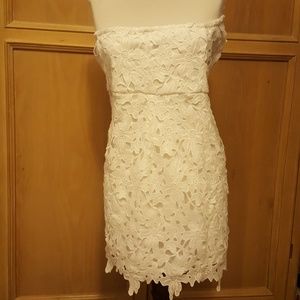 Forever 21strapless white dress